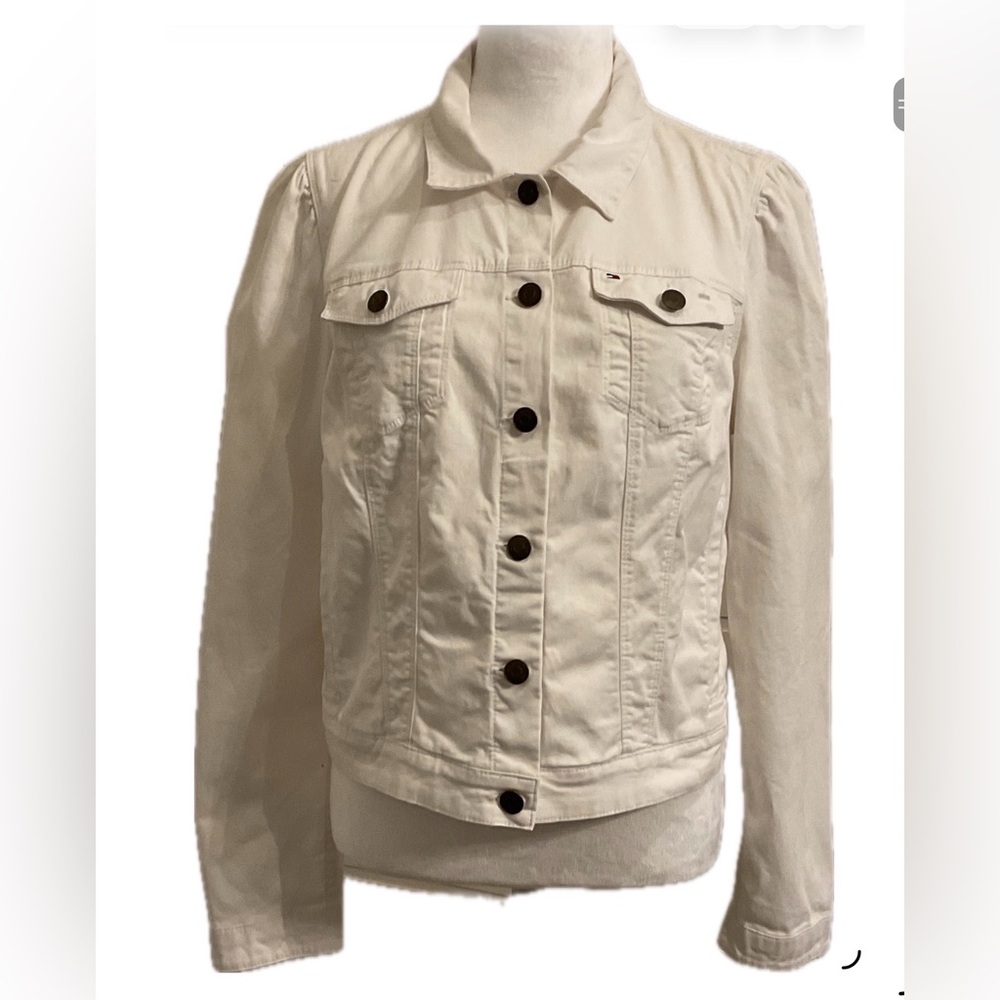 Tommy Hilfiger Women's White Denim Jacket